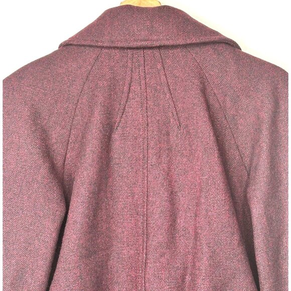 JG Hook Womens Coat Wool Viscose Snap Button Jacket Lined Plum Size 6P - Picture 5 of 13